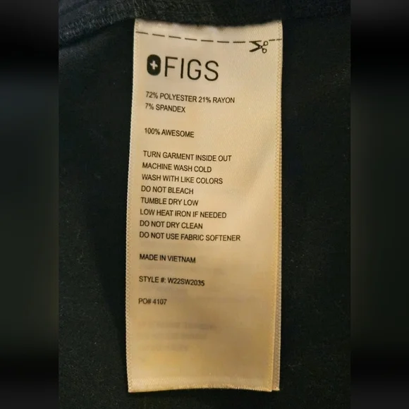 Figs Technical Collection Rafaela Cargo Scrub Jumpsuit Womens 2XL Black Nurse - Picture 6 of 8